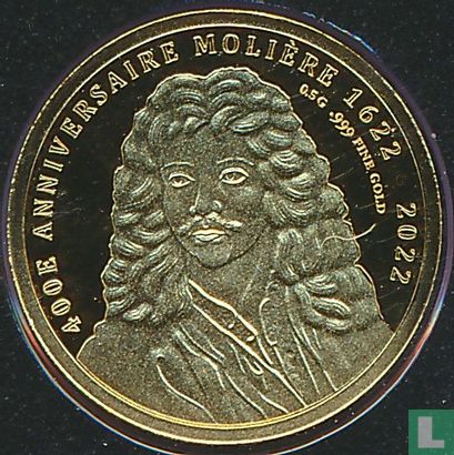 Congo-Brazzaville 100 francs 2022 (PROOF) "400th anniversary Birth of Moliere" - Afbeelding 1