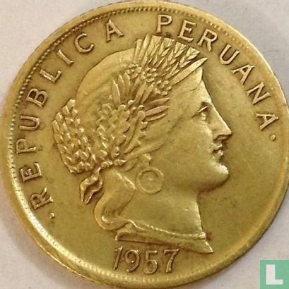 Peru 10 centavos 1957 (zonder AFP) - Afbeelding 1