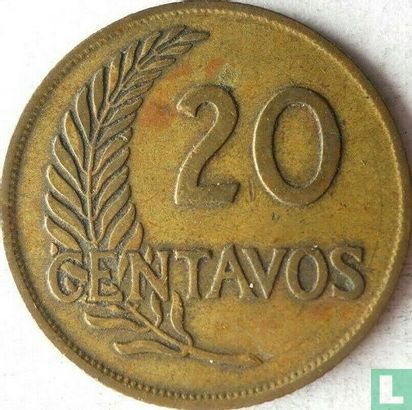 Peru 20 centavos 1955 (type 1) - Afbeelding 2