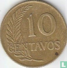 Peru 10 centavos 1955 (met AFP) - Afbeelding 2