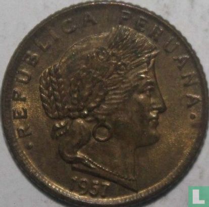 Peru 5 centavos 1957 (type 2) - Image 1