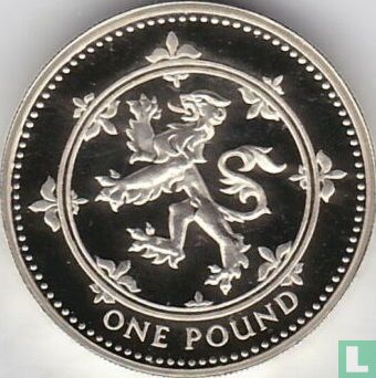 United Kingdom 1 pound 1999 (PROOF - silver) "Scottish lion" - Image 2