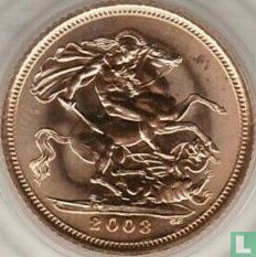 Verenigd Koninkrijk ½ sovereign 2003 - Afbeelding 1