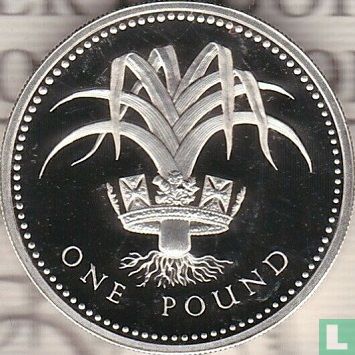 United Kingdom 1 pound 1985 (PROOF - silver) "Welsh leek" - Image 2