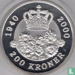 Denemarken 200 kroner 2000 "60th birthday of Queen Margrethe II" - Afbeelding 1