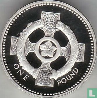 United Kingdom 1 pound 1996 (PROOF - silver) "Celtic cross" - Image 2