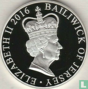 Jersey 5 Pound 2016 (PP - Silber) "90th Birthday of Queen Elizabeth II" - Bild 1