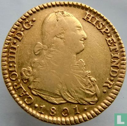 Espagne 2 escudos 1801 (M - FA) - Image 1