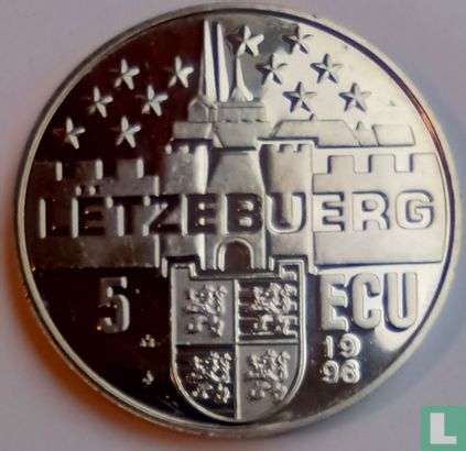 Luxemburg 5 ecu 1996 "Charlotte Grand Duchesse" - Bild 1
