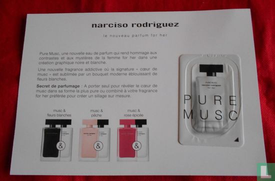 NARCISO RODRIGUEZ, Julia Bergshoeff, Echantillon parfum perfume PURE MUSC - Image 1