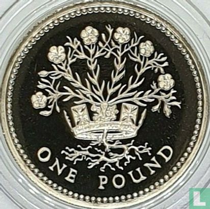 Verenigd Koninkrijk 1 pound 1986 (PROOF - nikkel-messing) "Northern Irish flax" - Afbeelding 2