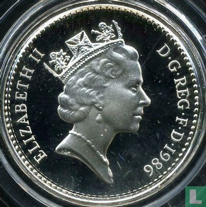 Royaume-Uni 1 pound 1986 (BE - argent) "Northern Irish flax" - Image 1