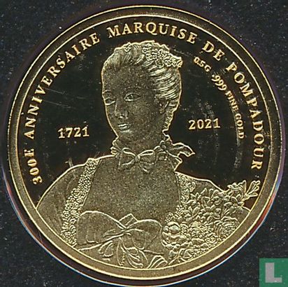 Congo-Brazzaville 100 francs 2021 (PROOF) "300th anniversary Birth of Marquise de Pompadour" - Afbeelding 1