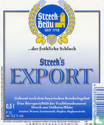 Streck's Export