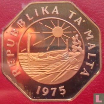 Malta 25 cents 1975 (PROOF - brons) "First anniversary Republic of Malta" - Afbeelding 1