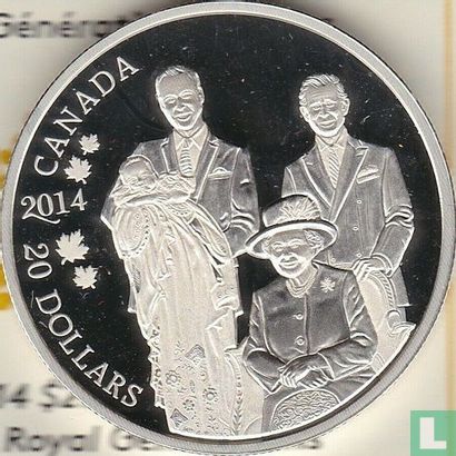Canada 20 dollars 2014 (PROOF) "Royal generations" - Image 1