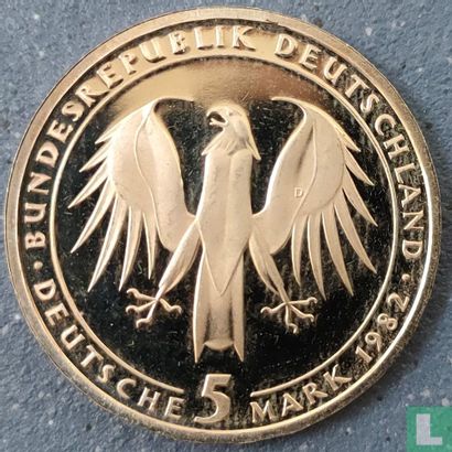 Allemagne 5 mark 1982 (BE) "150th anniversary Death of Johann Wolfgang von Goethe" - Image 1