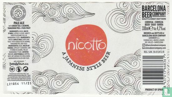 nicotto, a japanese style beer