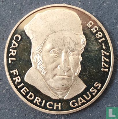 Allemagne 5 mark 1977 (BE) "200th anniversary Birth of Carl Friedrich Gauss" - Image 2