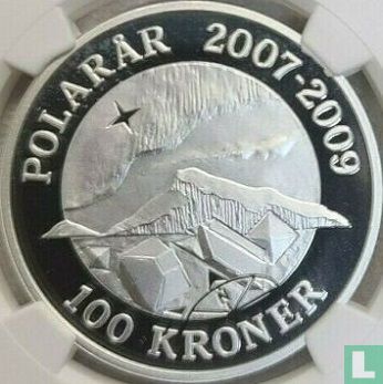 Denmark 100 kroner 2009 (PROOF) "International Polar Year" - Image 2