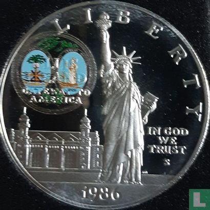 États-Unis 1 dollar 1986 (BE - coloré) "Centenary of the Statue of Liberty - Idaho" - Image 1