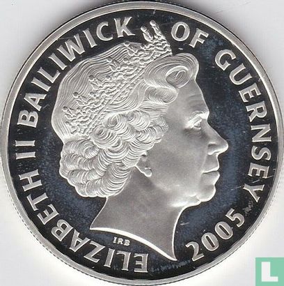 Guernesey 5 pounds 2005 (BE - argent) "60th anniversary End of World War II" - Image 1
