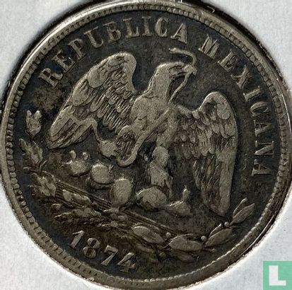 Mexique 50 centavos 1874 (Mo B) - Image 1