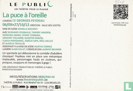 5638 - Théâtre Le Public - La puce à l'oreille - Image 2