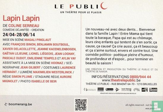 Théâtre Le Public - Lapin Lapin - Image 2