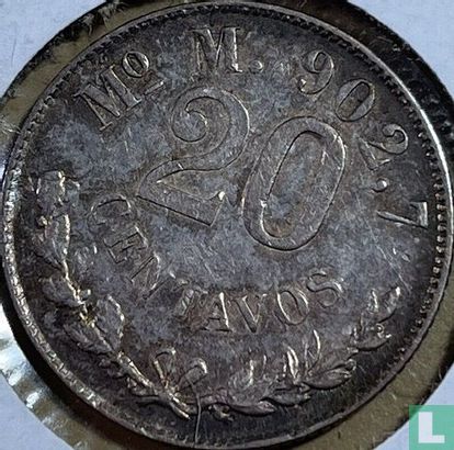 Mexique 20 centavos 1898 (Mo M) - Image 2