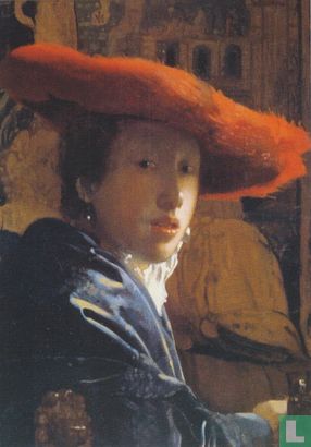Mädchen mit rotem Hut, um 1665 - Afbeelding 1