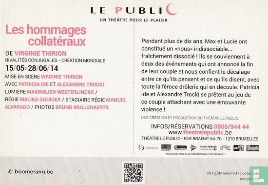 Théâtre Le Public - Les hommages collatéraux - Image 2
