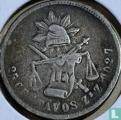 Mexico 25 centavos 1889 (Zs Z) - Afbeelding 2