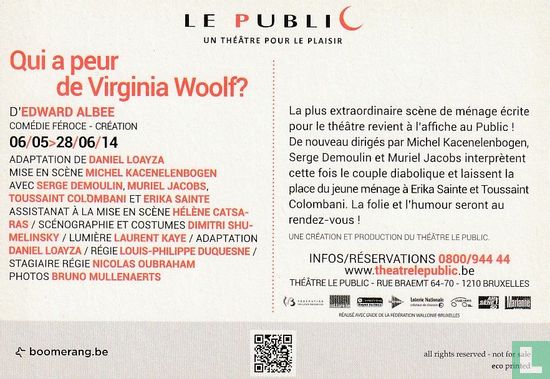 Théâtre Le Public - Qui A Peur De Virginia Woolf? - Image 2