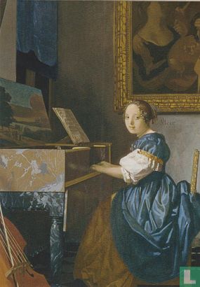 Junge Frau, am Virginal sitzend, um 1670 - Image 1