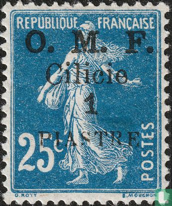 Sower, with overprint