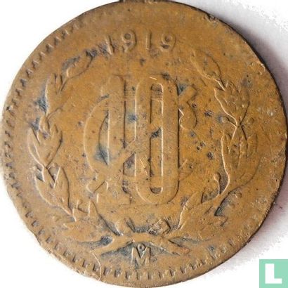 Mexique 10 centavos 1919 (type 2) - Image 1