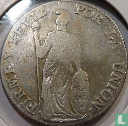 Peru 4 reales 1836 (CUZCO) - Image 2