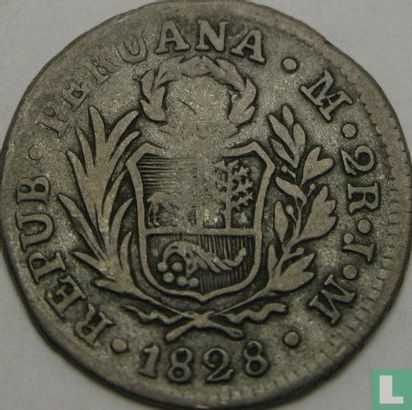 Peru 2 Real 1828 (LIMA) - Bild 1
