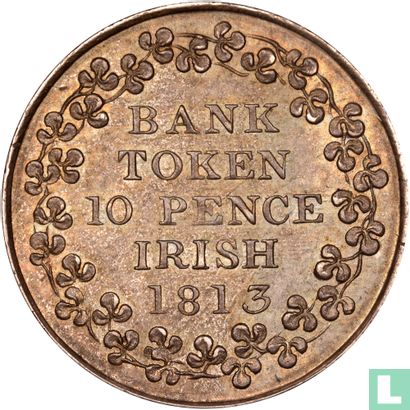 Bank token 10 pence Irish 1813 - Bild 1