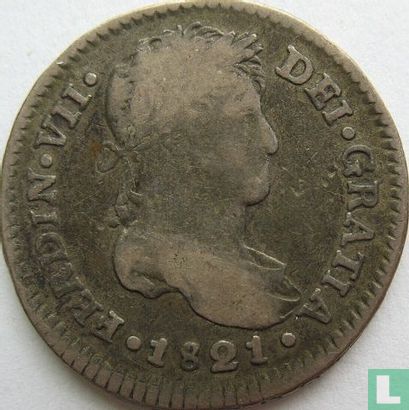 Guatemala 1 real 1821 - Image 1