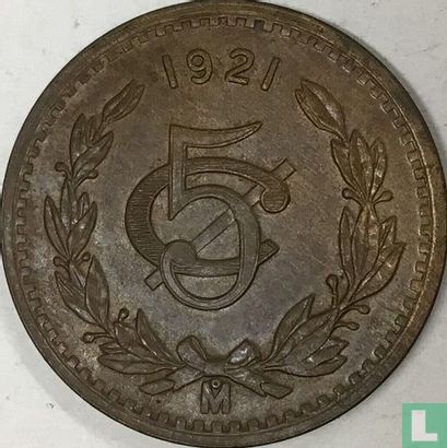 Mexico 5 centavos 1921 - Image 1