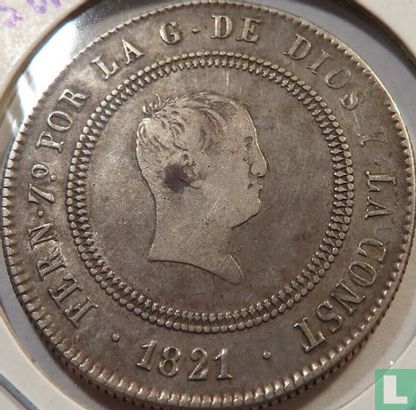 Espagne 10 reales 1821 (SR) - Image 1