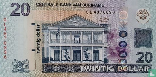 Suriname 20 Dollars  - Image 1