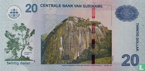 Suriname 20 Dollars  - Image 2