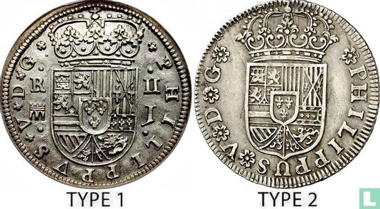 Spanien 2 Real 1729 (Typ 2) - Bild 3