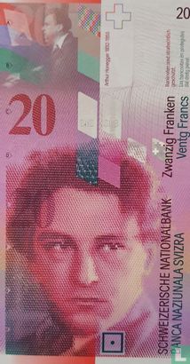 Zwitserland 20 Franken - Afbeelding 1