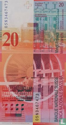 Zwitserland 20 Franken - Afbeelding 2