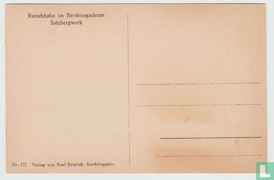 Rutschbahn im Berchtesgadener Salzbergwerk Byern Ansichtskarten Salt Mine Slide Bavaria Postcard - Afbeelding 2