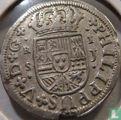Spanje 1 real 1721 (S) - Afbeelding 2